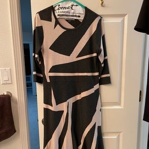 Geometric Knit Sweater Dress